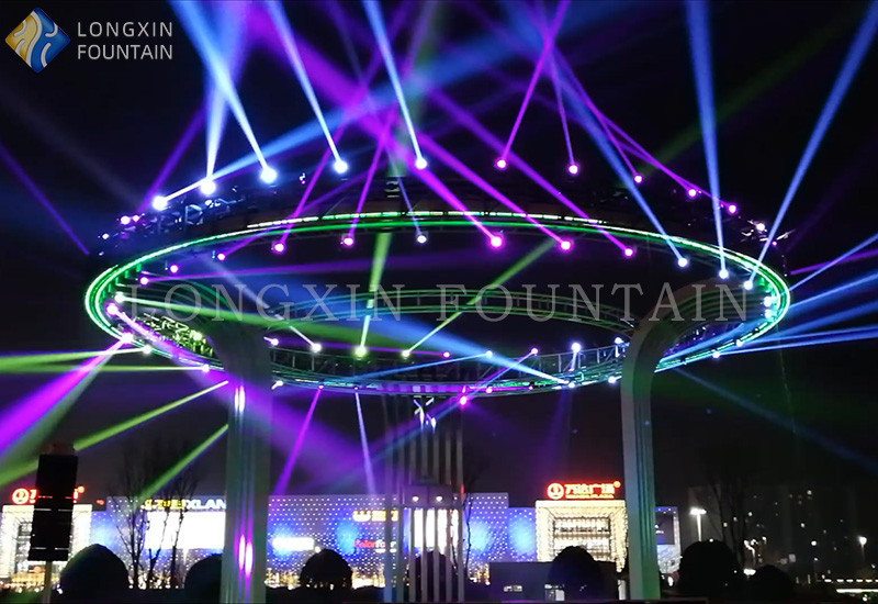Jintang 3D Water Screen Stage Fountain with Light Show