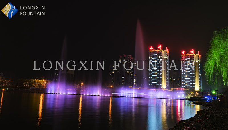 The eyes of the night – Meet Jintang large musical water dance fountain