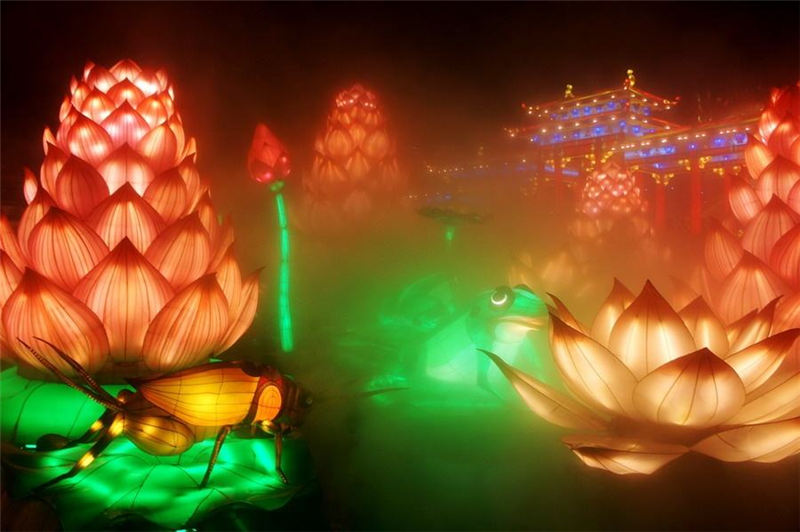 Cold Mist Fountain in Zigong Dinosaur Lantern Festival